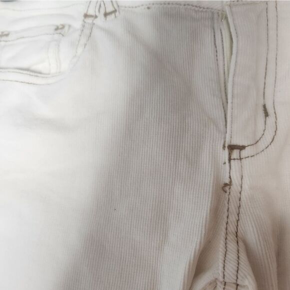 My Michelle 11 White Corduroy Full Length Pockets Women's Jean's - Picture 4 of 8